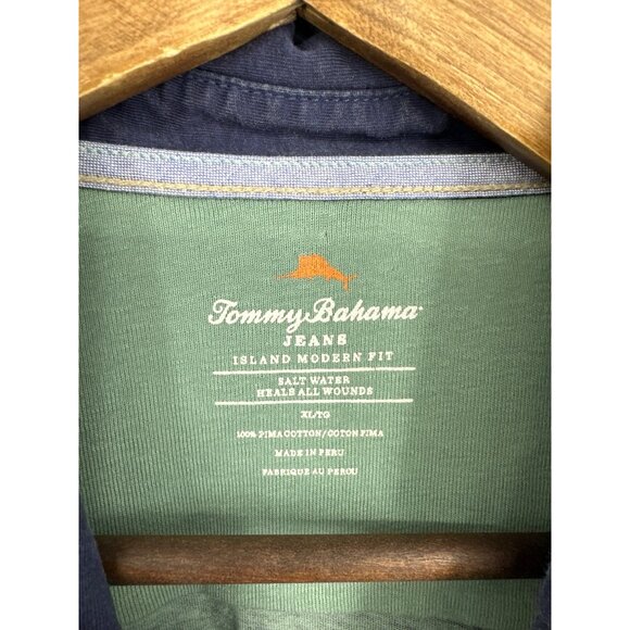 Tommy Bahama Short Sleeve Heavy Top Stitching Polo Shirt Men's Size XL - Picture 6 of 13